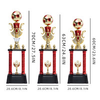 Trophée de Football Personnalisé avec Statue de Chaussures de Foot pour le Soulier d'Or, les Ligues des Champions et les Événements Sportifs