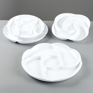 <b>Melamine</b> tableware <b>plates</b>, divided <b>plates</b>, dried fruit and snack <b>plates</b>, braised food platters, five-compartment braised cold - Product Image 2
