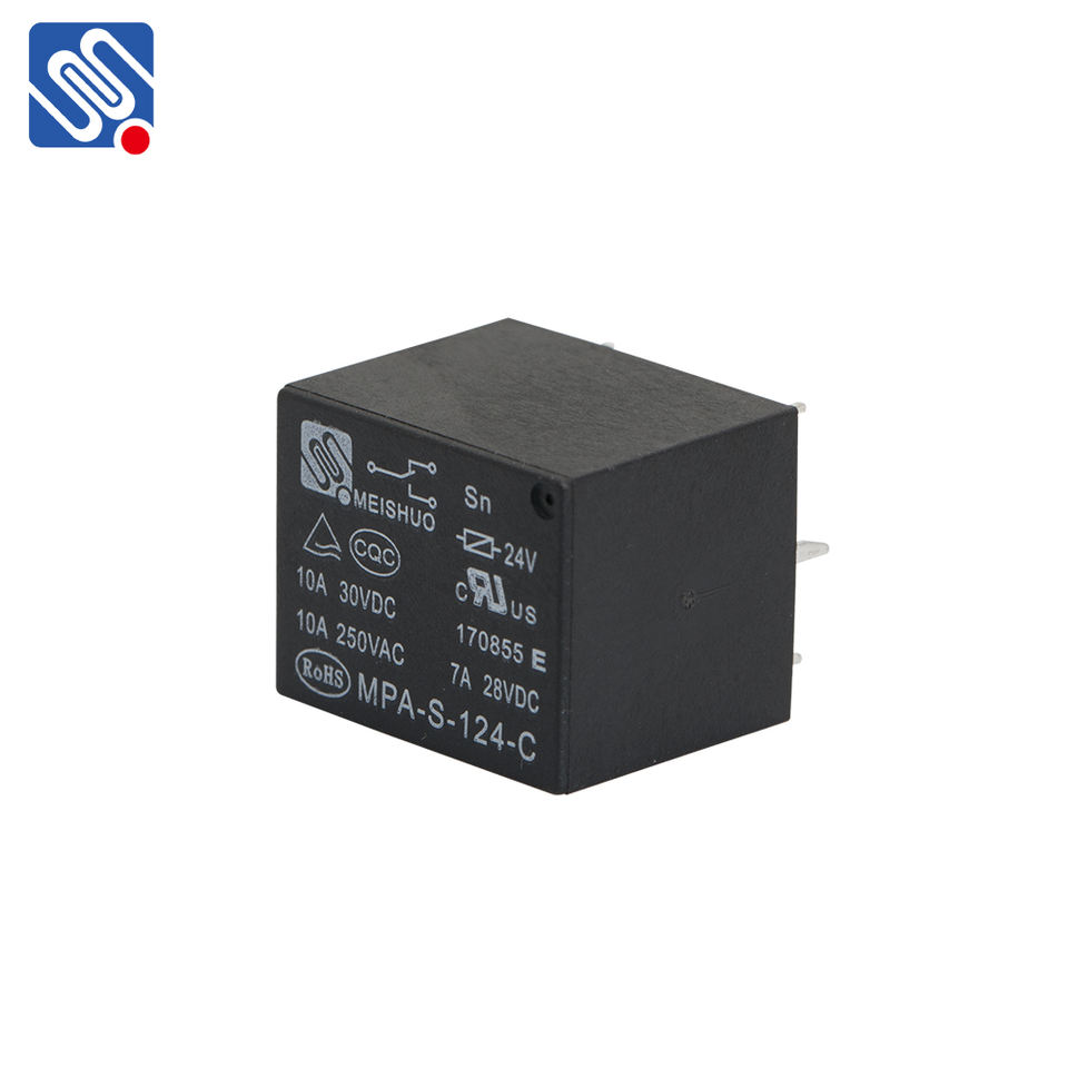 Meishuo MPA-S-124-C Micro Power Relay 5 Pin General Purpose 24V 10A 250VAC Small Size 250Vac Sealed Protection