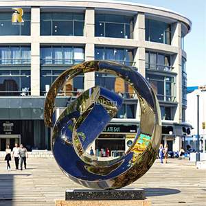 Scultura Astratta in Acciaio Inossidabile di Alta Qualità RELONG per Paesaggi Urbani e Rotonde, Arte Metallica per Esterni - Product Image 4