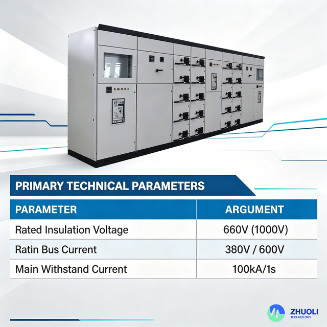 ZHUOLI ISO CE Approved Customizable Modular 400V 690V MNS MCC Drawer Cabinet Tinned Copper Busbar Industrial Power Control Panel