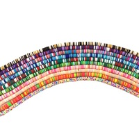 Disque en argile polymère souple de 6 mm, pièce colorée à fossettes, pour bracelet, collier, entretoise, tranche de poterie souple