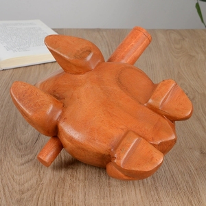 Vente en gros : Jouet sonore grenouille en bois naturel fait main, instrument de percussion rythmique Orff Guiro pour enfants - Product Image 5