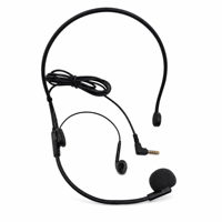 Microphone unidirectionnel 4 pôles 3,5 mm avec câble de 1,2 m, casque mono-auriculaire pour amplificateur, ordinateur, haut-parleur