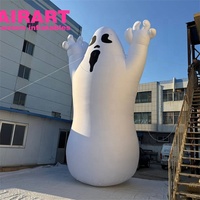 Modèle de fantôme gonflable de grande taille de festival d'Halloween, ballon fantôme blanc gonflable à vendre