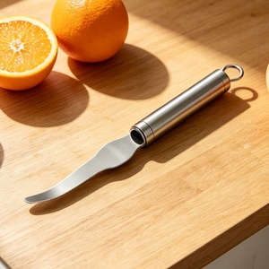 Éplucheur d'orange manuel en acier inoxydable 304 de haute qualité, éplucheur de peau d'agrumes en métal, trancheur de citron professionnel, gadget de cuisine - Product Image 3