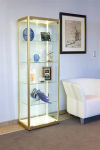 Bon marché, <span class=keywords><strong>vitrine</strong></span> de tour d'affichage en verre commerciale pour objets de <span class=keywords><strong>collection</strong></span>, <span class=keywords><strong>vitrine</strong></span> à cadre en aluminium verrouillable - Product Image 4