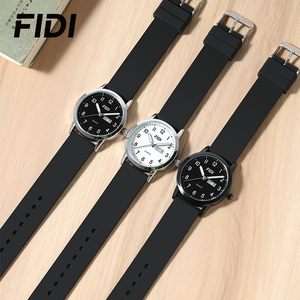 Reloj de Cuarzo Minimalista FIDI para Adolescentes, Correa de Silicona y Cuero, Resistente al Agua, con Función de Fecha, Reloj de Pulsera Informal para Estudiantes, Venta al Por Mayor - Product Image 5