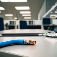 Câble LAN blindé FTP CAT6A gaine LSZH sans halogène à faible fumée résistance EMI améliorée automatisation industrielle cuivre nu