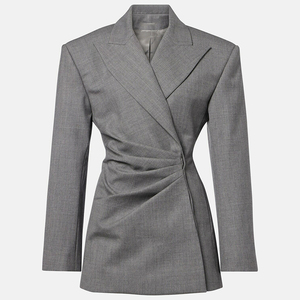slim fit dress slacks Oversized Pinstripe Blazer Dress