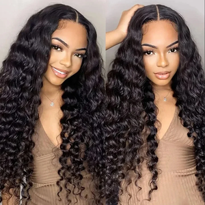 12A sans colle HD dentelle 13x4 perruques frontales complètes cheveux humains prêts à porter pour les femmes préplumées crépus bouclés <span class=keywords><strong>perruque</strong></span> avec des cheveux de bébé prédécoupés - Product Image 3