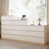 Commode à 5 tiroirs style crème, moderne et minimaliste, pour chambre à coucher ou salon