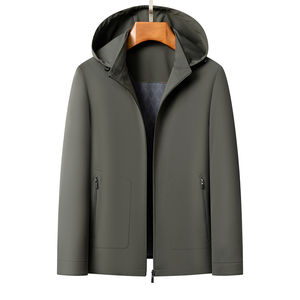 Veste à col amovible pour homme, collection printemps-automne 2025, manteau uni décontracté, mode masculine, confortable et populaire pour les affaires - Product Image 2