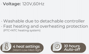 <span class=keywords><strong>Manta</strong></span> Eléctrica de Franela Suave de Doble Cara para <span class=keywords><strong>Cama</strong></span>, Cálida - Product Image 3