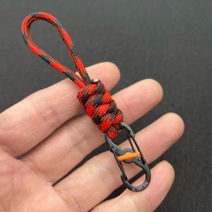 Wholesale 4mm D Ring 550 Braided Paracord Zinc Alloy Metal Keychain Carabiner-Durable Sports <strong>Style</strong> Handmade <strong>Promotional</strong> <strong>Product</strong> - Product Image 4