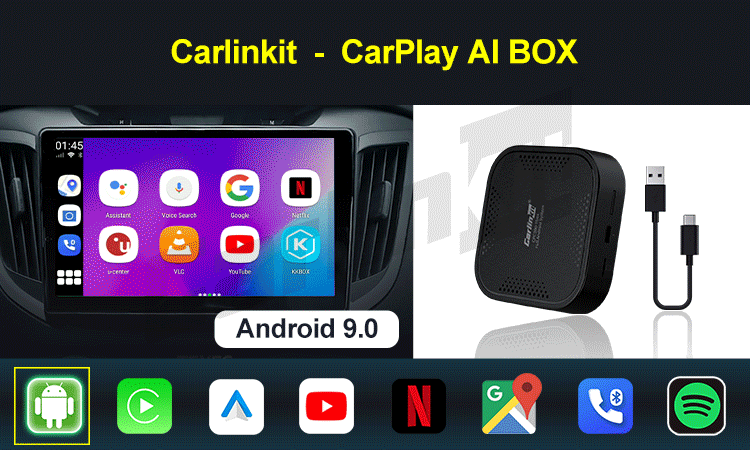 Android 12.0 Carlinkit AI Box | Convert CarPlay to Android OS