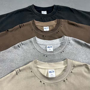 T-shirt Oversize Vintage in Cotone Pesante 100% da 300g con Lavaggio Acido, Stampa DTG e Dettagli Perforati, Personalizzabile per Uomo - Collezione 2026 - Product Image 2