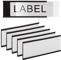 Penjualan laris pegangan Label Pvc saluran C magnetis Label loker Tag nama magnetik untuk rak dan loker