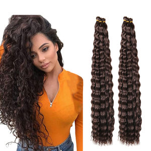 Vente en gros de paquets de cheveux synthétiques Deep Wave Twist 32 pouces de long Extensions de cheveux bouclés Deep Wave Twist <span class=keywords><strong>Crochet</strong></span> Tressage pour les femmes - Product Image 1