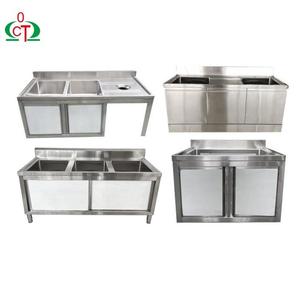 Fabricage Kwaliteit Commerciële Werkbank Gootsteen Kast Hotels Restaurant Keuken Roestvrij Staal Gootsteen Kast - Product Image 2