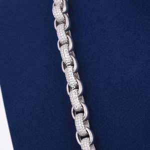 สร้อยคอเพชรหรูหรา 925 เงินสเตอร์ลิง ประดับเพชรสร้างในห้องปฏิบัติการ สำหรับเป็นของขวัญแต่งงานและขายส่ง - Product Image 2