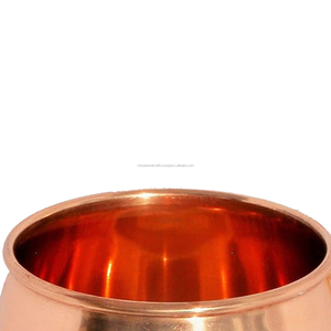 Tasse de Mule de moscou au Design Unique martelé en cuivre pur avec poignée en laiton, tasses en cuivre pur martelé fabriquées à la main - Product Image 2