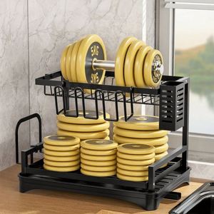 <b>Kitchen</b> Shelf Rack Drying Drain Stainless Steel Over the Sink Dish Drying <b>Storage</b> Rack 2 Tier Dish Rack for <b>Kitchen</b> - Product Image 4