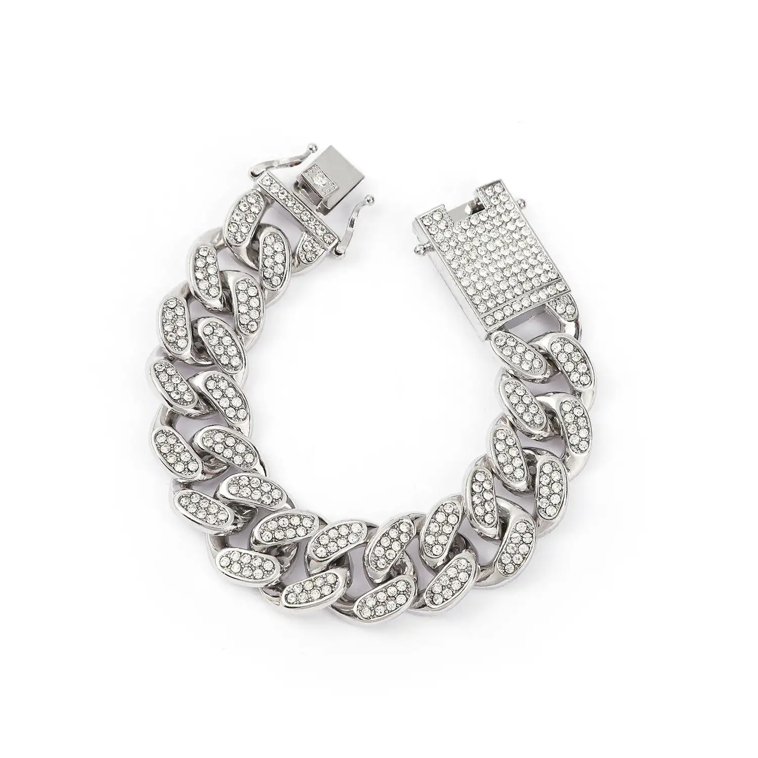 Top Fashion Premium Wholesale Luck Bracelet Jewelry Women Stainless Steel Charms Zircon Custom