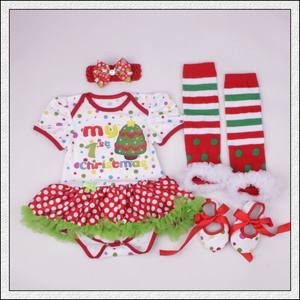 Robes pour enfants, ensembles de vêtements pour filles, design imprimé de Noël, ensembles de robes pour bébés, vente en gros en Chine - Product Image 4