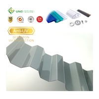 Feuille de toiture ondulée en Polycarbonate Transparent UV populaire pour les feuilles de soleil de serres et les feuilles gaufrées de PC