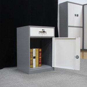 Meuble de bureau : Meuble de rangement sous bureau demi-hauteur en acier avec tiroirs - Product Image 4