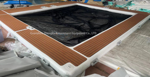 <span class=keywords><strong>Quai</strong></span> flottant en EVA personnalisé pour le lac piscine gonflable à plate-forme <span class=keywords><strong>de</strong></span> pêche flottante avec filet à vendre - Product Image 3