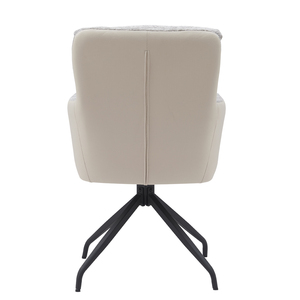 <span class=keywords><strong>Peinture</strong></span> noire cadre en métal fauteuils en <span class=keywords><strong>tissu</strong></span> gris housse en <span class=keywords><strong>tissu</strong></span> siège en mousse <span class=keywords><strong>fauteuil</strong></span> pivotant - Product Image 6