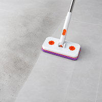 Viled Mop Mop Mop et seau de nettoyage en microfibre pour sols, avec système de nettoyage rotatif et vapeur, JSB001