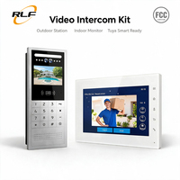 Système de vidéophone 1V18POE, appel vidéo bidirectionnel, résistant à l'eau, écran tactile TFT LCD 4,3/7 pouces, contrôlé par l'application Tuya