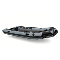 Bateau pneumatique de loisirs en Hypalon PVC à fond renforcé, 10 personnes, pour sports nautiques et pêche en eaux vives, blanc