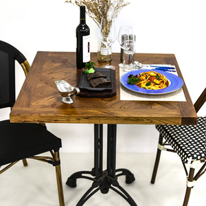 Thiết Kế Công Nghiệp Hiện Đại Mẫu Mới Nhà Hàng Gỗ Rắn Bàn Cafe Đồ Nội Thất Phòng Ăn 80*80Cm Bàn Ăn Vuông - Product Image 1