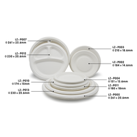 Assiettes et bols jetables modernes écologiques en bagasse de canne à sucre biodégradable de 6, 8,8 et 10 pouces, résistants et de qualité supérieure, pour pizzas