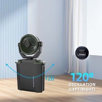 Tragbarer, wiederaufladbarer Solarventilator für Camping, Nebel-Standventilator mit Wassertank, Outdoor-Wassersprüh-Kühlventilator mit Fernbedienung