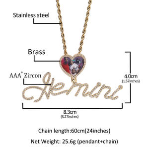 Novedad de <span class=keywords><strong>2022</strong></span>, Letras Cursivas de Metal Personalizadas, Letras Personalizadas con Foto, Colgantes con Nombre - Product Image 4