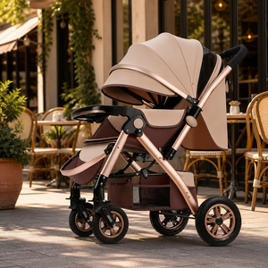 <span class=keywords><strong>Poussette</strong></span> pour nouveau-né pliable d'une seule main, poussée bidirectionnelle, grandes roues, couvre-pieds chaud, facile à ranger, vente en gros - Product Image 1
