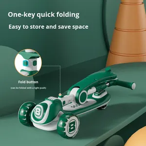 Trottinette pour enfants de 2 à 3 à 8 ans et plus, style princesse pour garçon et fille, en plastique, 3 roues, glissante, trois en un - Product Image 2