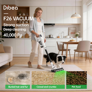 Aspirateur Cyclonique Portatif F26JCT à Auto-Nettoyage, Vidange Automatique, Batterie 3.8L, 50min d'Autonomie, Brosse Anti-Emmêlement, Idéal pour Animaux Domestiques, En Stock - Product Image 4
