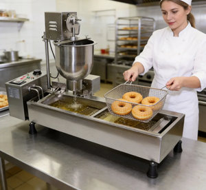 Máquina automática de llenado de donas de marca privada, máquina de donas de una sola fila, máquina comercial automática para freír donas - Product Image 3