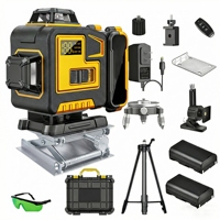 Niveau laser rotatif autonivelant vert 360° 4D 16 lignes, outil de mesure laser croisé horizontal et vertical pour bricolage et usage industriel