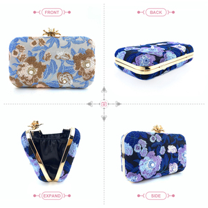 OC4386网上购物批发新设计手拿包绣花晚装包女士 - Product Image 3