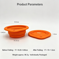 Bol pliable en silicone portable et bouteille d'eau de voyage pour chats et chiens - Utilisation extérieure pliable