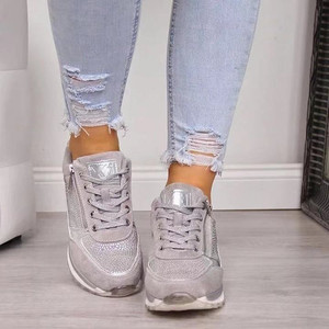 Women's Trainers Athletic Shoes Flat <b>Heel</b> Toe Sporty Basic Casual Daily Outdoor PU Breathable All Solid Colored Blue Green Beige - Product Image 4
