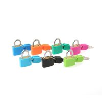 Petit cadenas étanche, mini valise de voyage, cadenas carré en ABS, cadenas miniature en laiton avec 2 clés principales