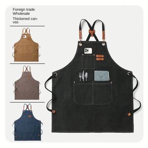 L'usine personnalise des tabliers en toile imperméables et résistants à l'huile pour les uniformes de café, de restaurant et de bar, des articles inindispensables. - Product Image 3